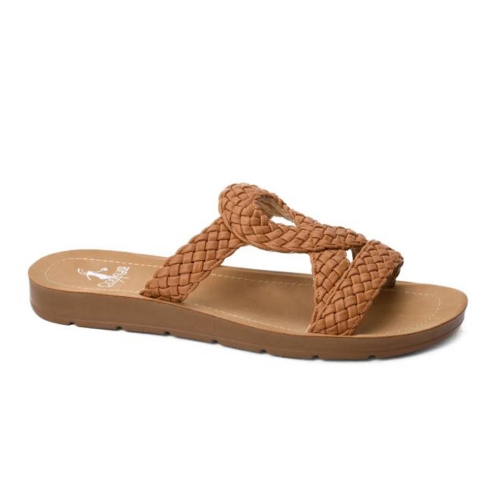 Stylish Braided Tan Sandals